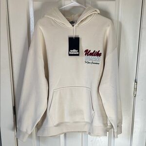 NWT Unlike Humans Cream Cherry Graphic Hoodie Open 24/7